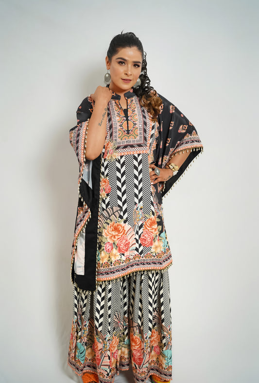 Boho Luxe Kaftan Sharara Set