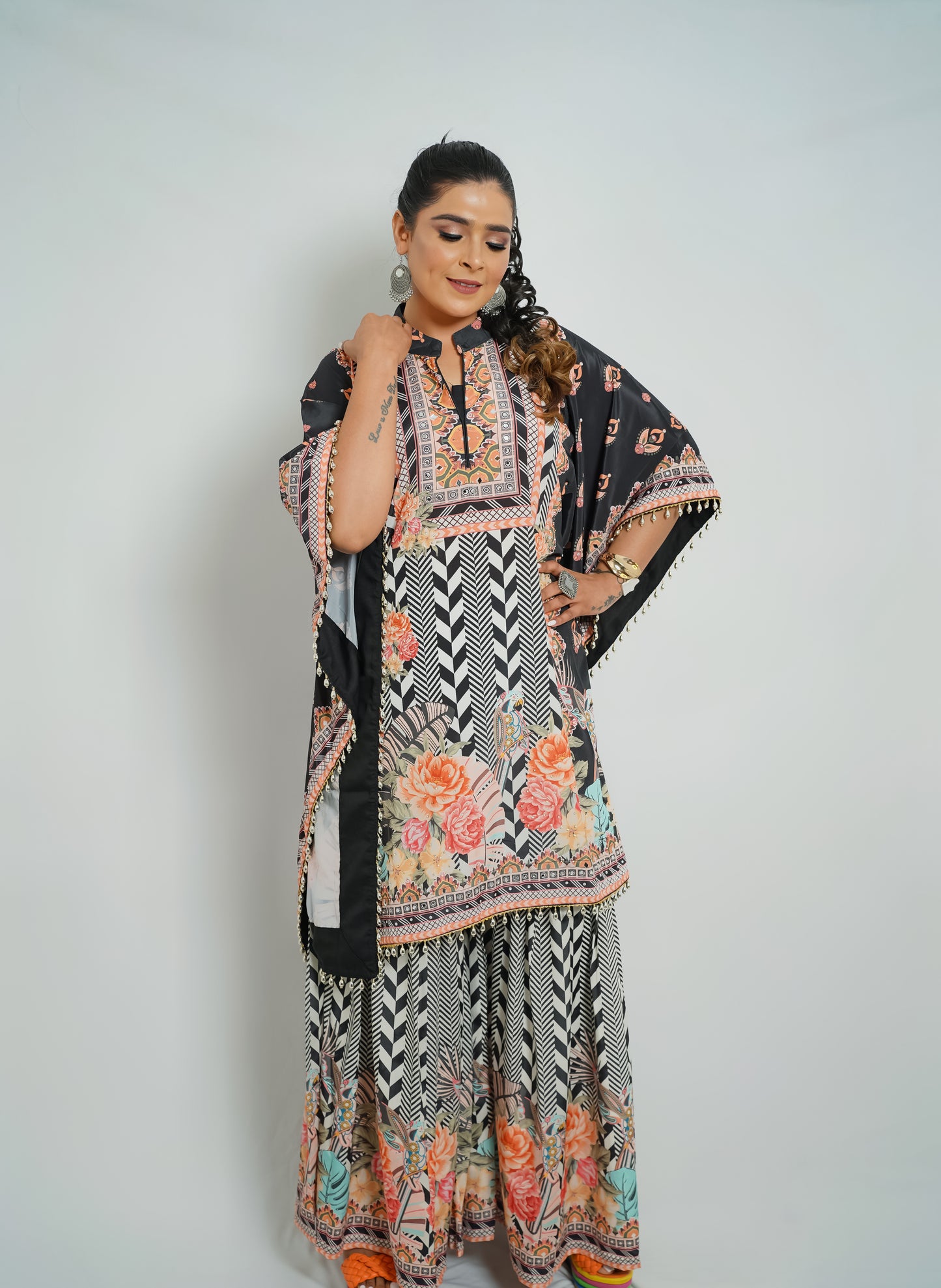 Boho Luxe Kaftan Sharara Set
