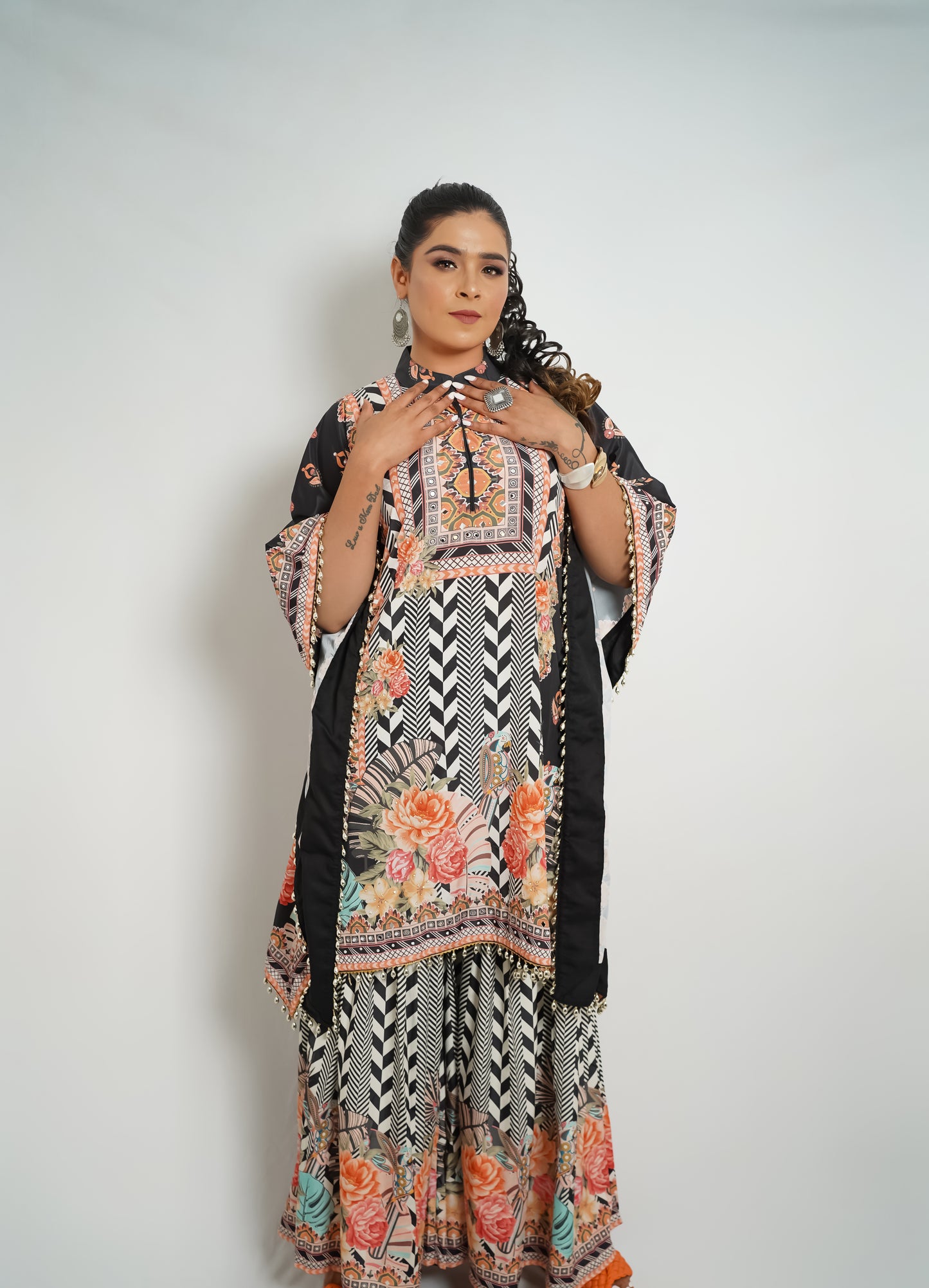Boho Luxe Kaftan Sharara Set