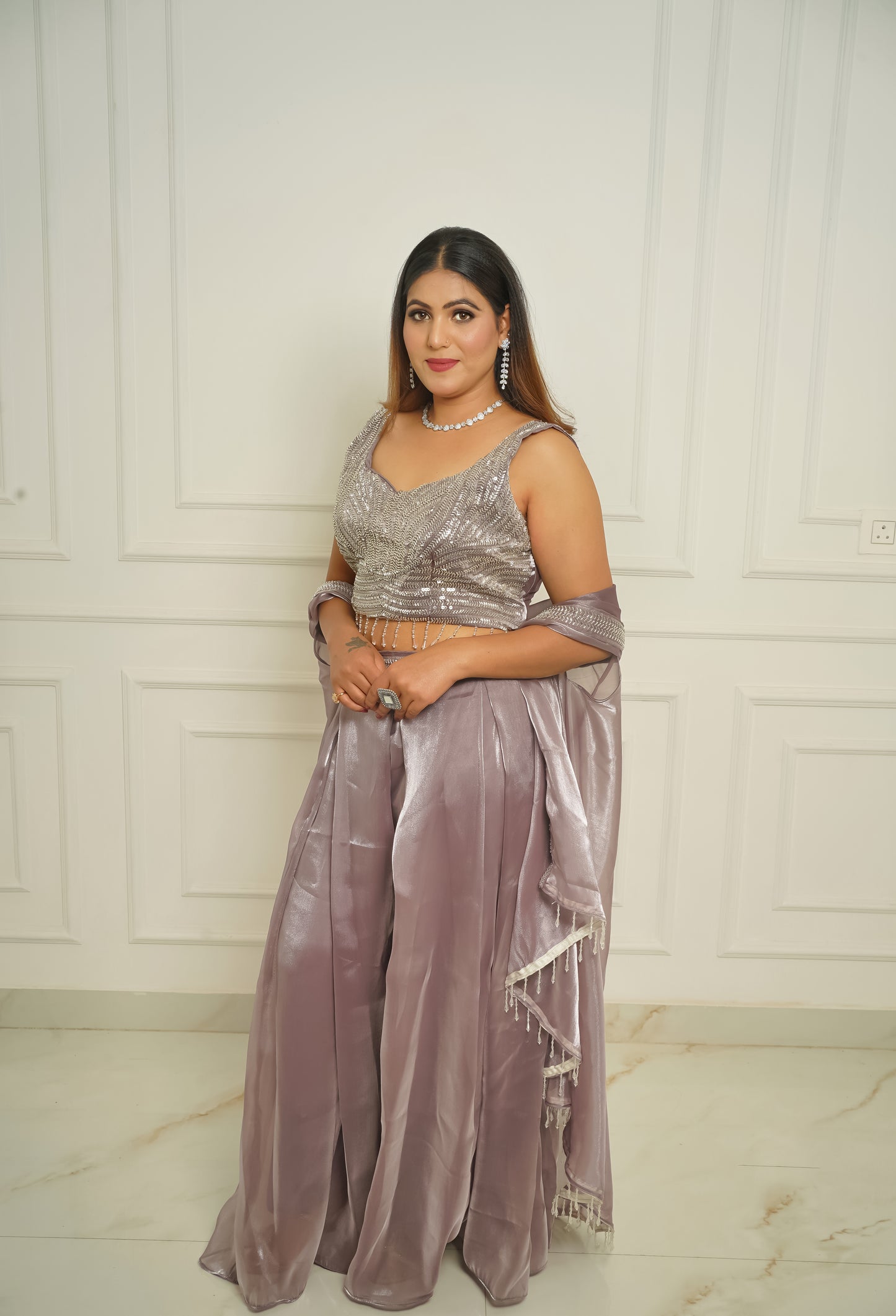 Celestial Sage Handcrafted Dress