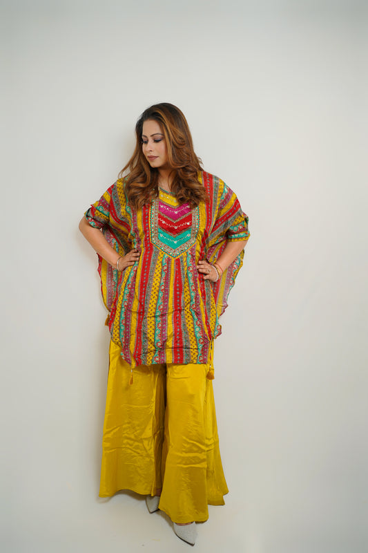 Citrine Jewel Kaftan Ensemble