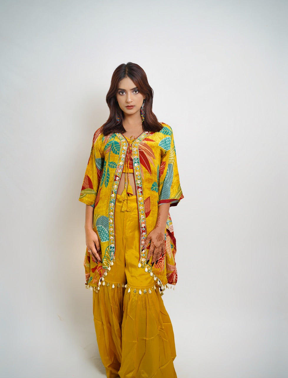 Mehrunisa Emerald Sharara Set