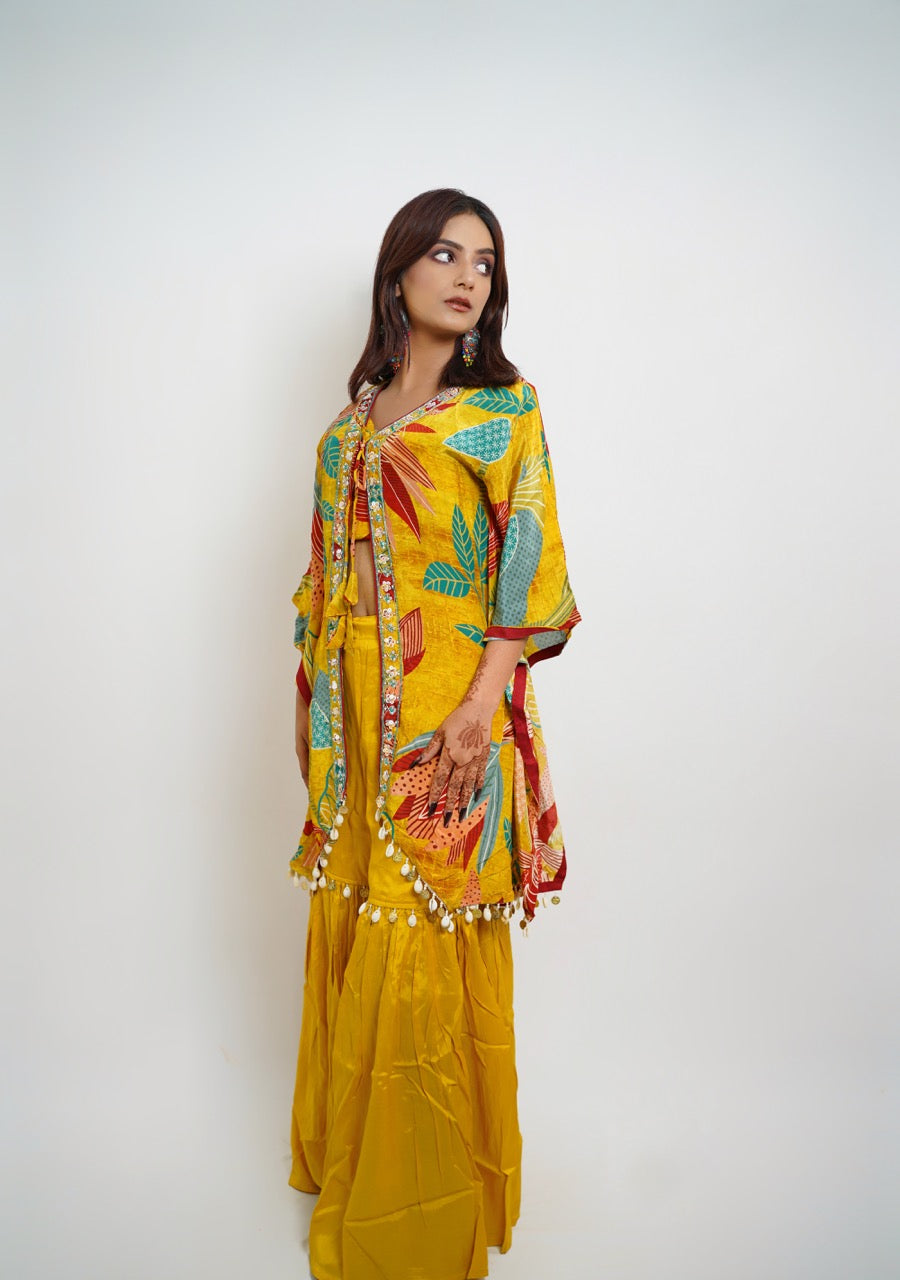 Mehrunisa Emerald Sharara Set