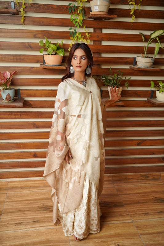 Luxe Floral Organza Cape Set