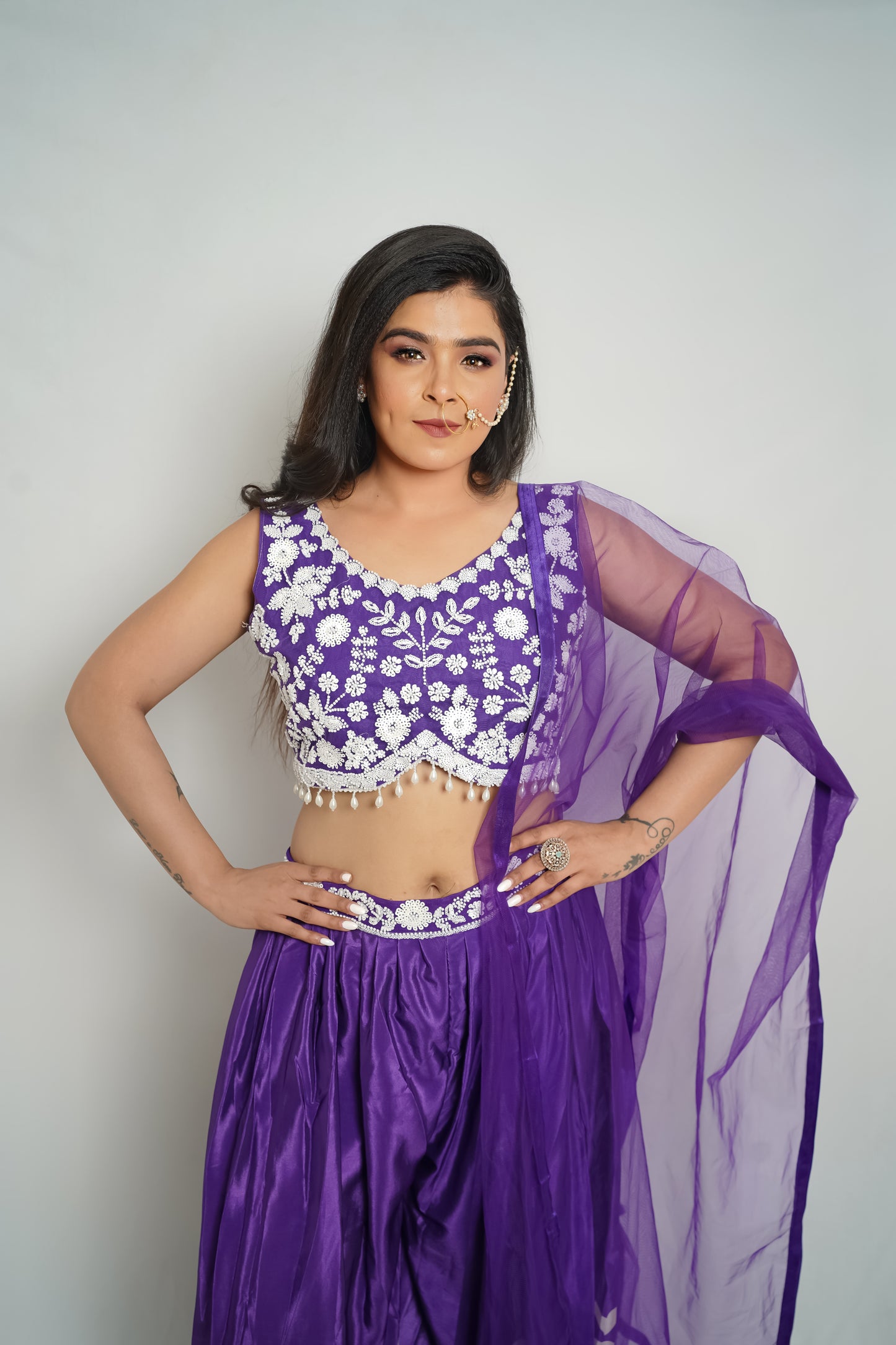 Scarlet Charm Sharara Set
