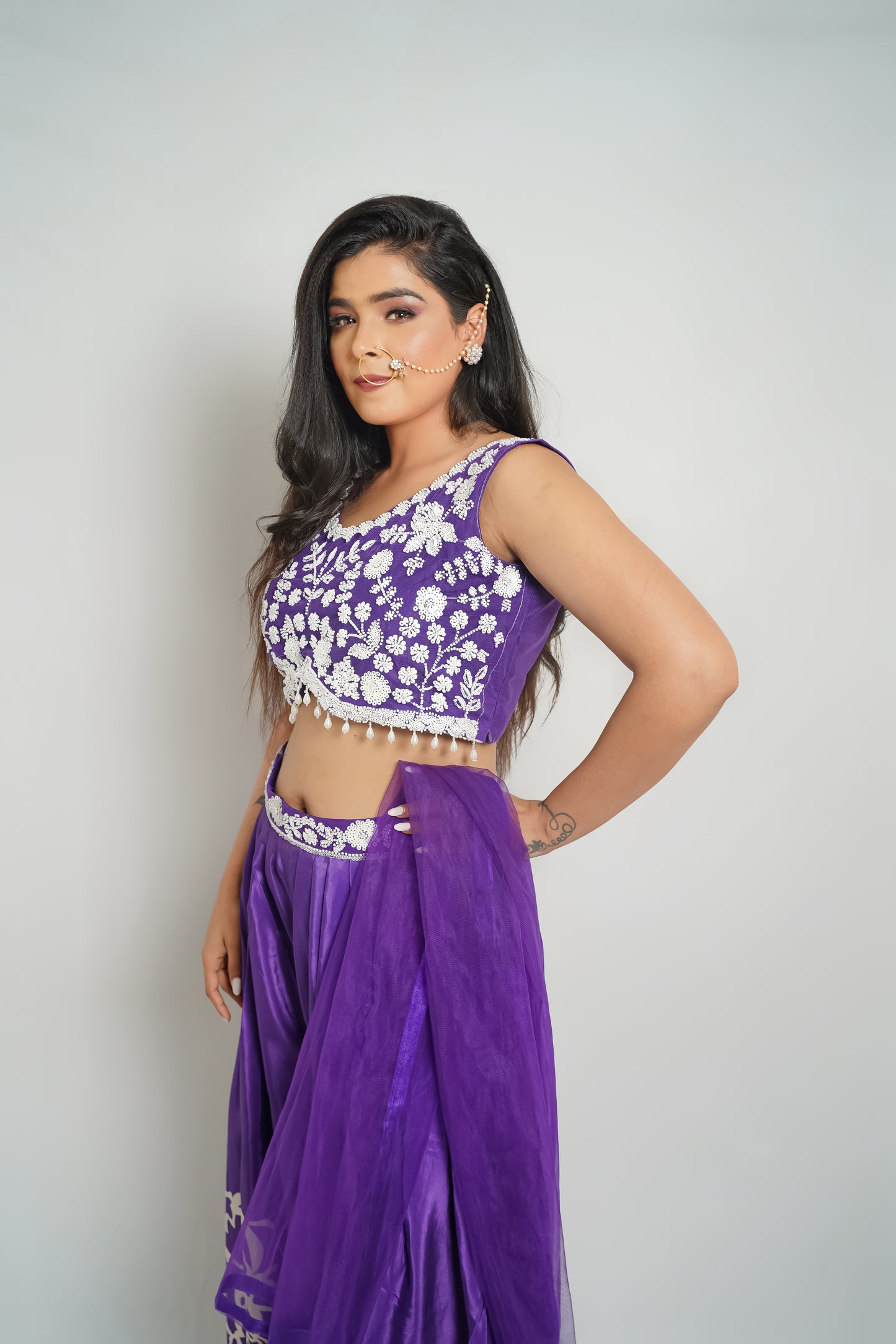 Scarlet Charm Sharara Set