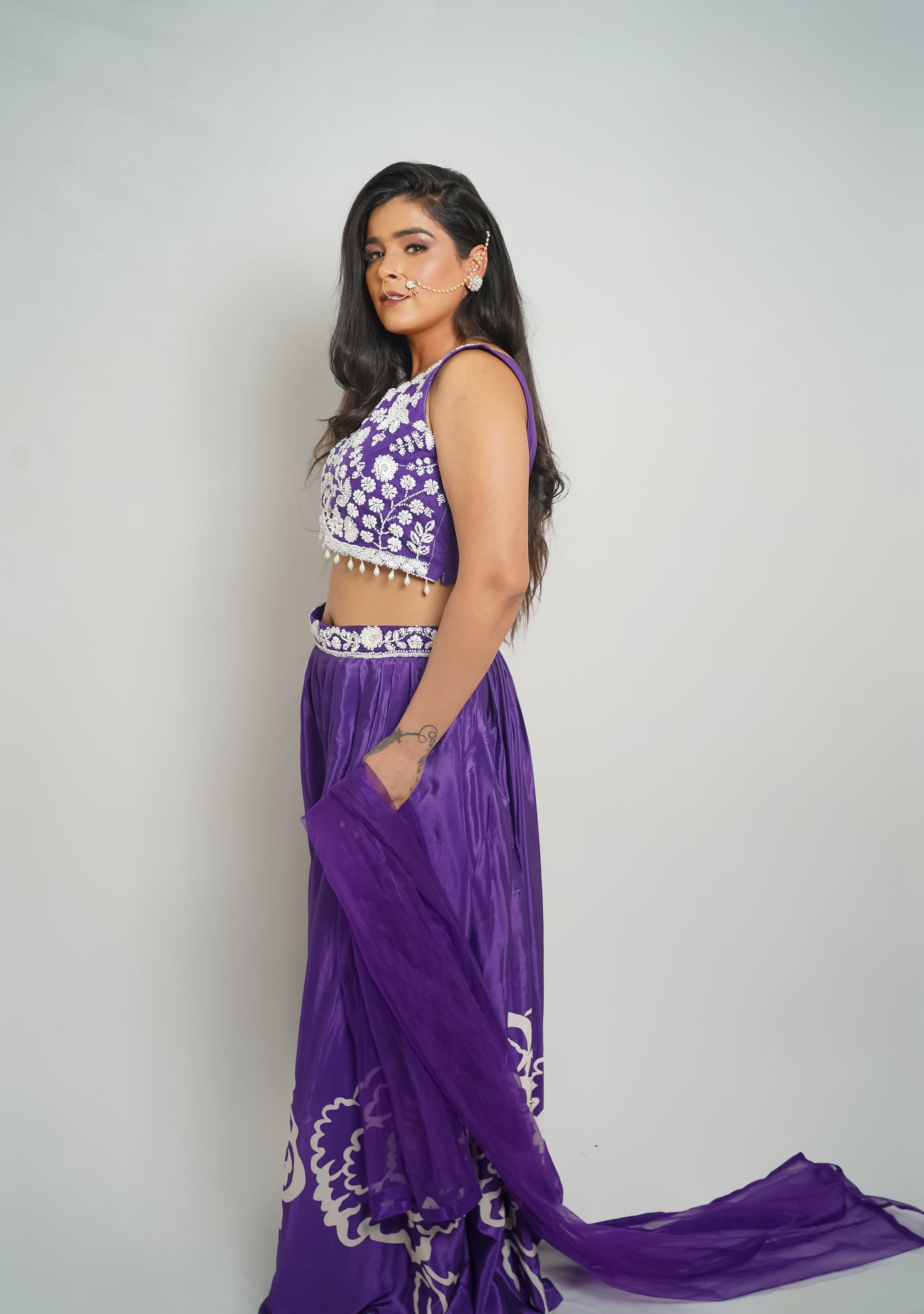 Scarlet Charm Sharara Set