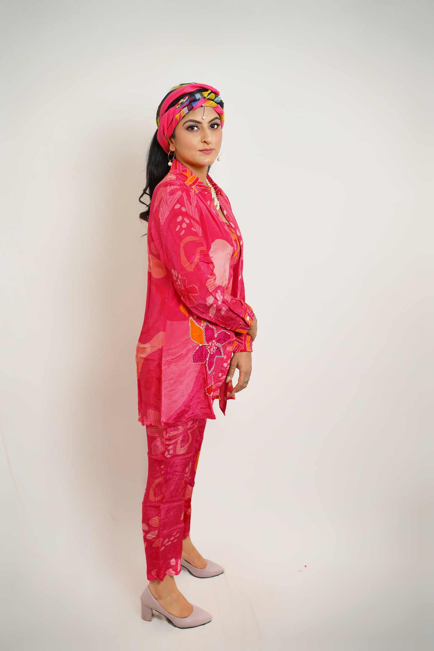 Vibrant Fuchsia Printed Co-ord Set