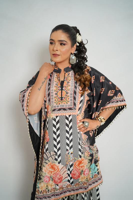 Boho Luxe Kaftan Sharara Set