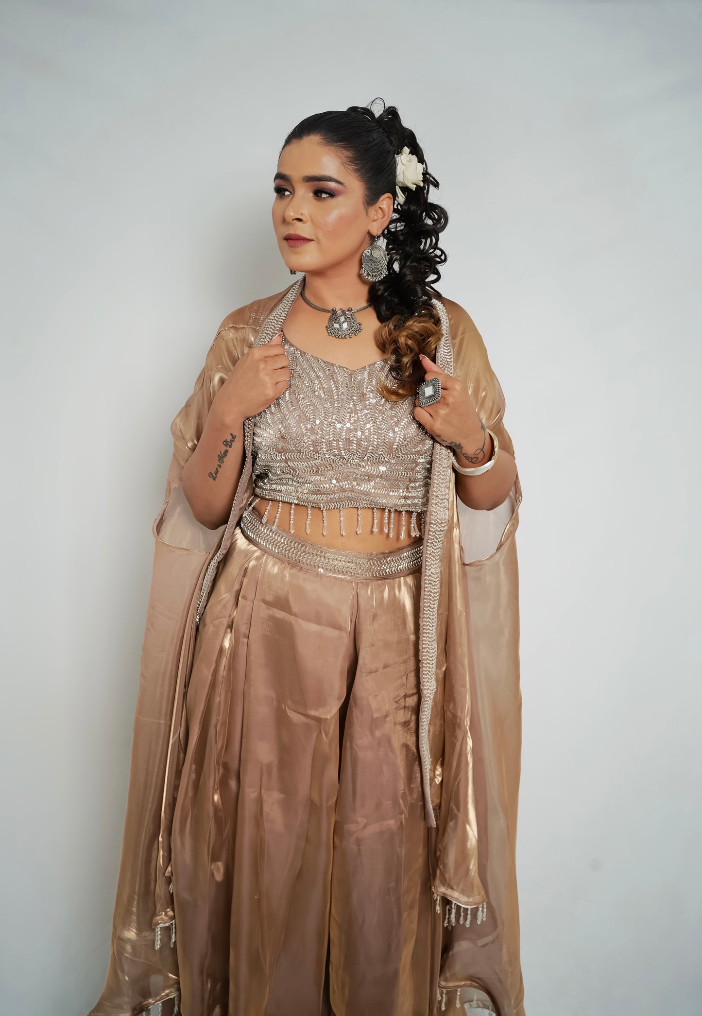 Celestial Sage Handcrafted Dress