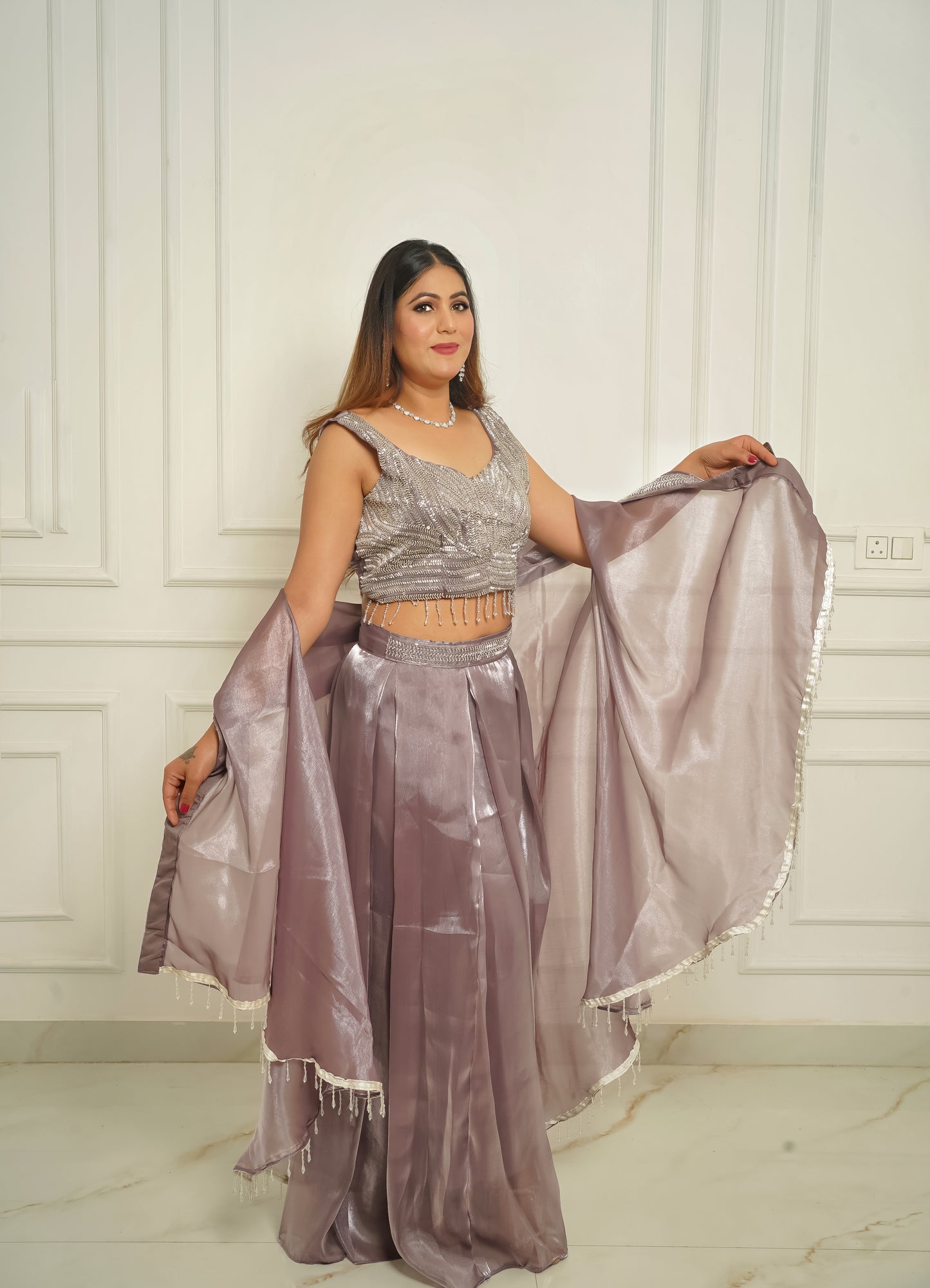 Celestial Sage Handcrafted Dress