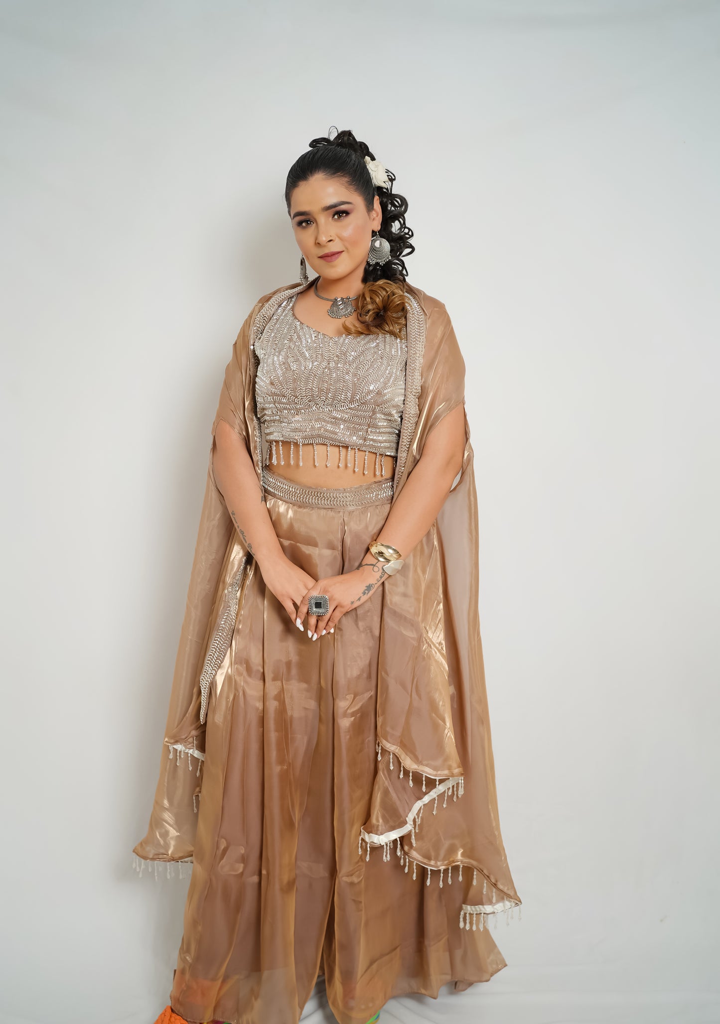 Celestial Sage Handcrafted Dress