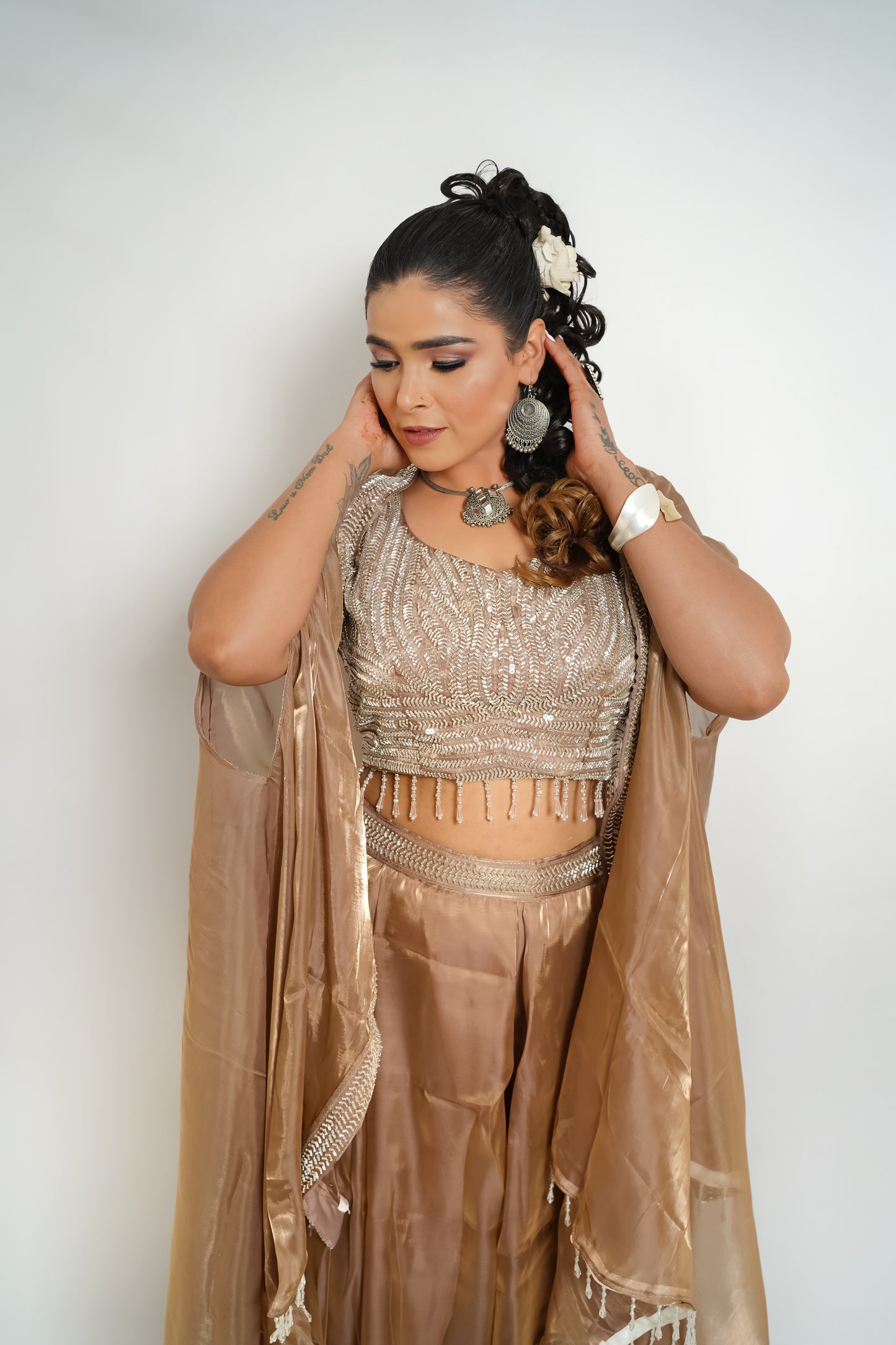 Celestial Sage Handcrafted Dress