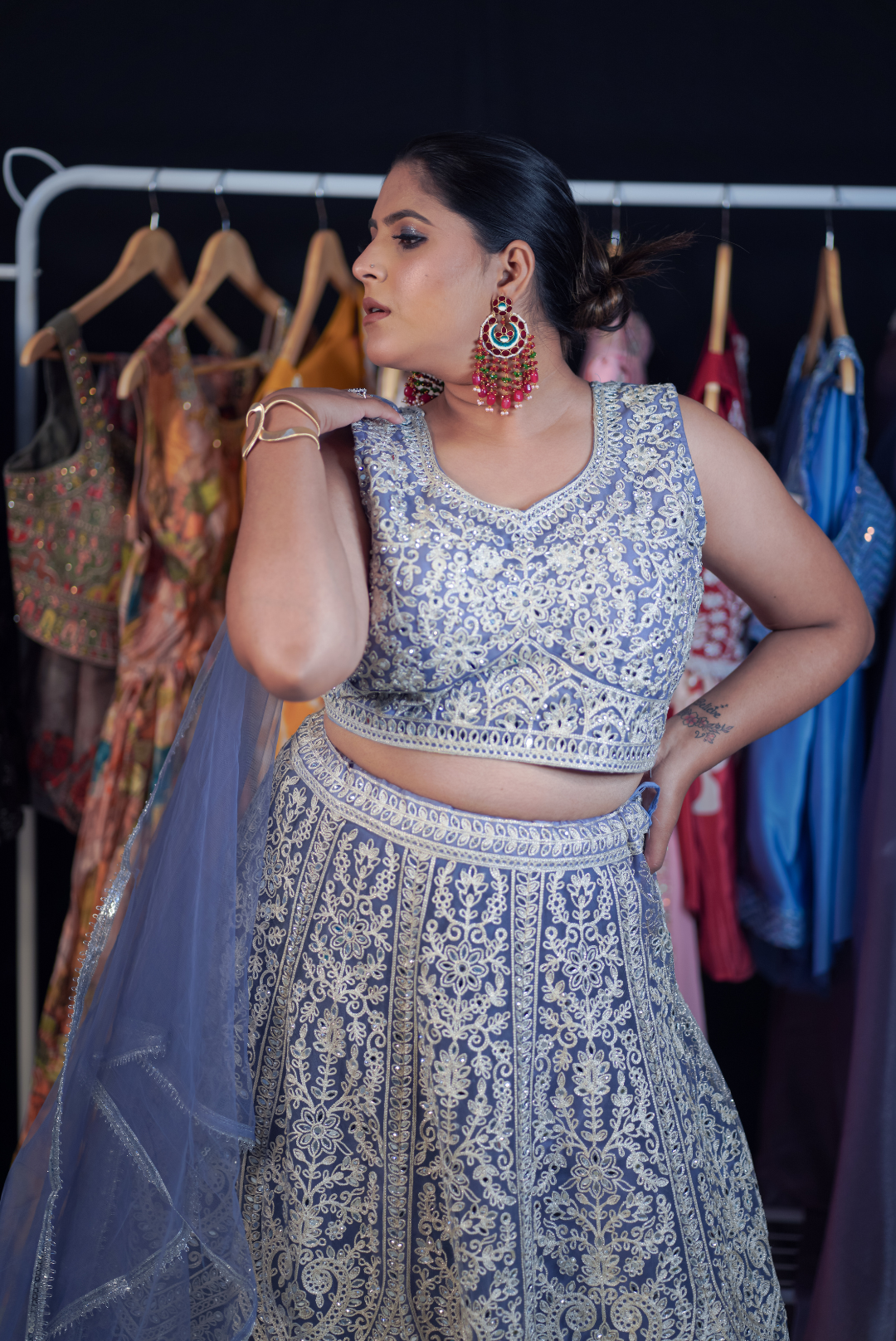 Lavender Royale Embroidered Lehenga