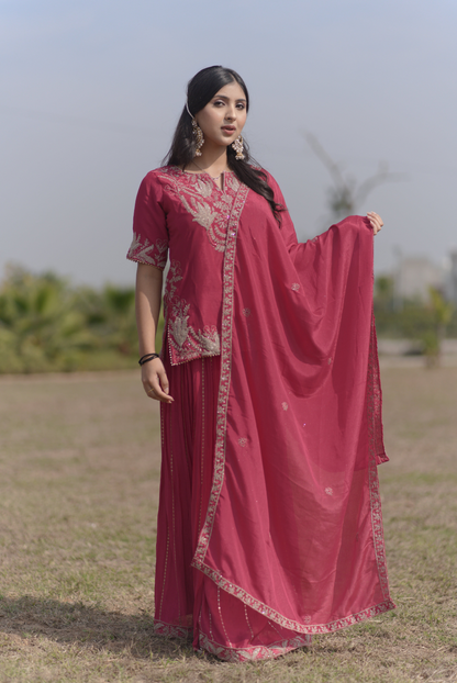 Blush Radiance Sharara Suit