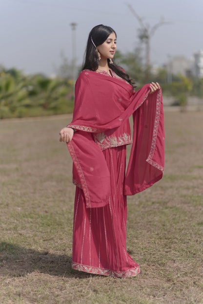Blush Radiance Sharara Suit