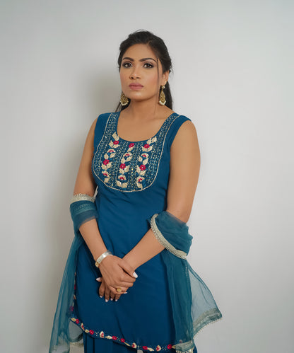 Royal Azure Dhoti Suit