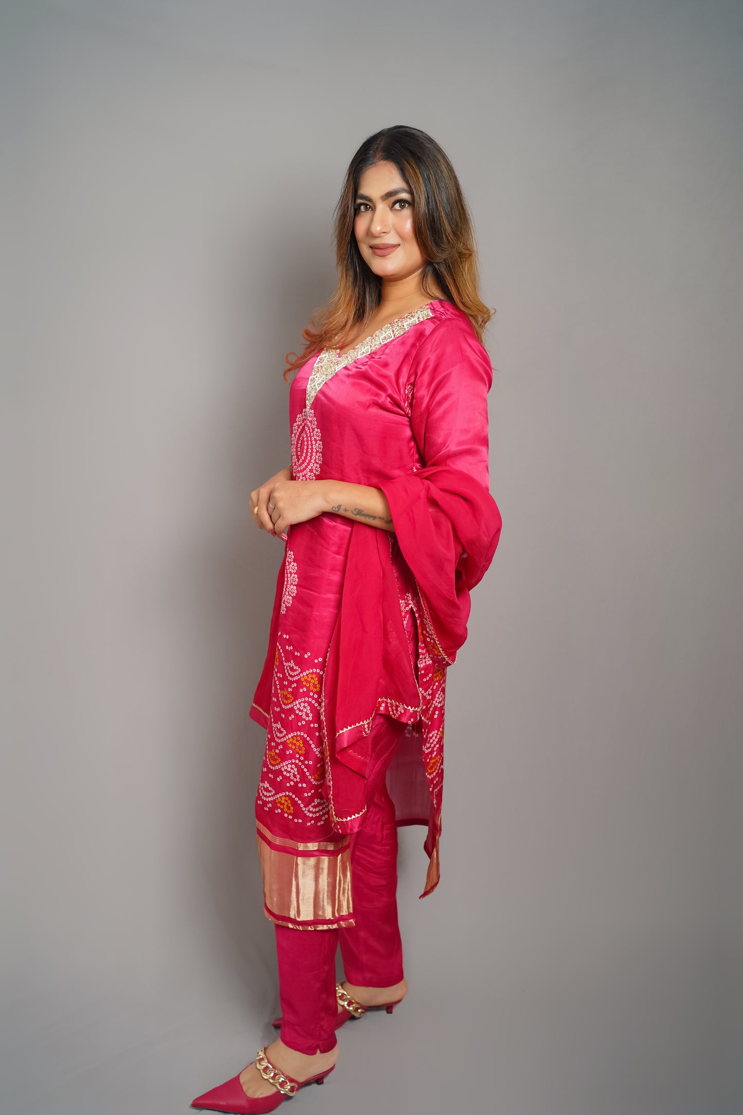 Royal Ruby Jaipuri Plazo Suit