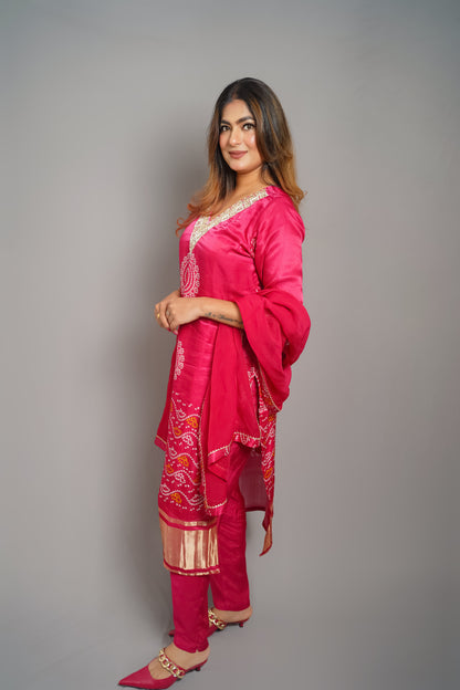 Royal Ruby Jaipuri Plazo Suit