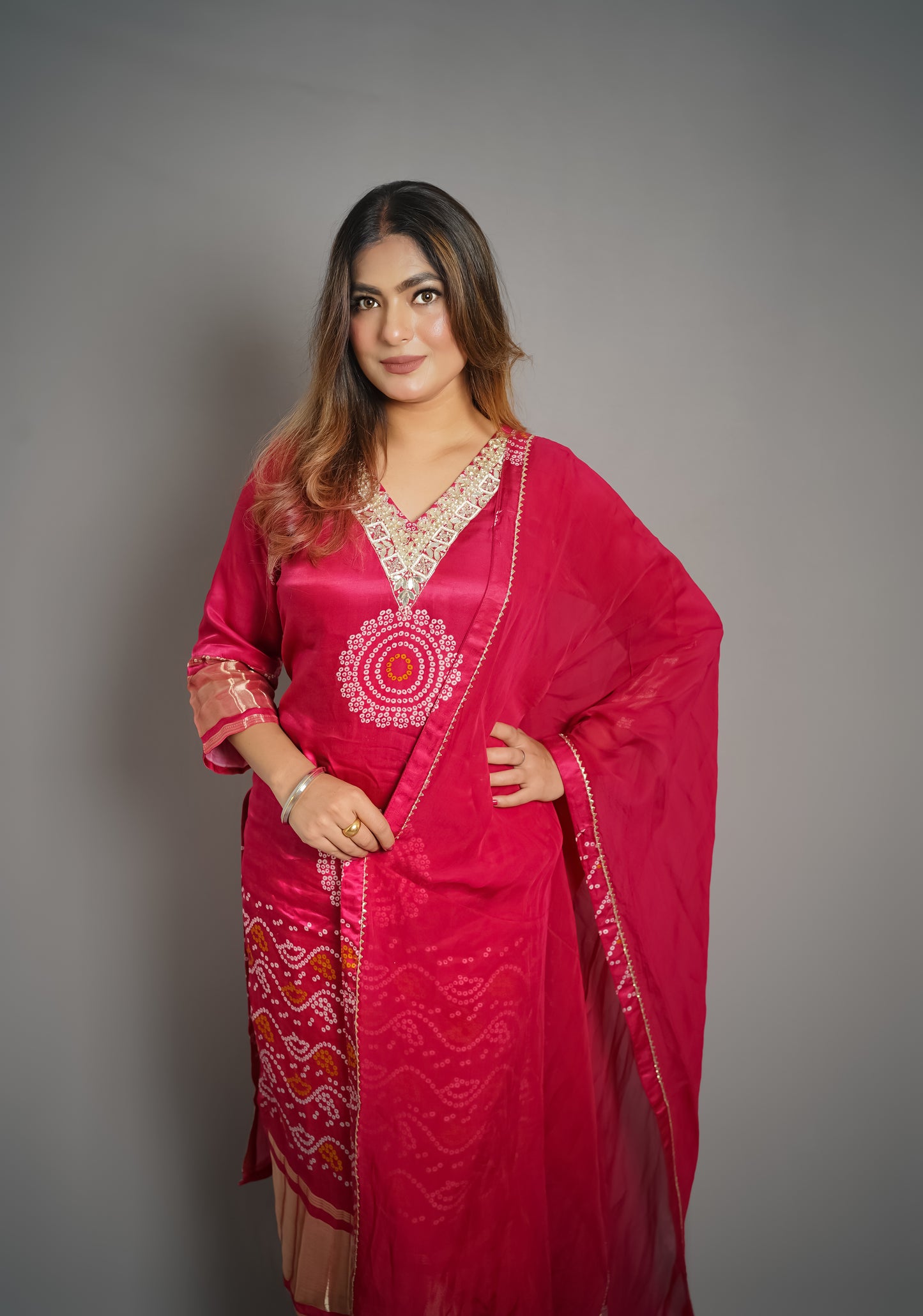 Royal Ruby Jaipuri Plazo Suit