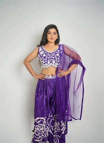 Scarlet Charm Sharara Set